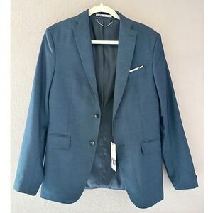 NWT ZARA Mens Navy Blazer Suit Jacket Formal Business Size 38